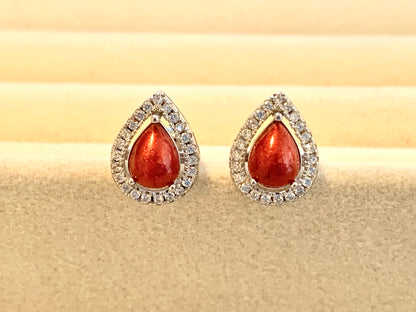 Halo Keepsake earrings - Sterling Silver Ashes/Hair/Breastmilk Keepsake Memorial Jewellery