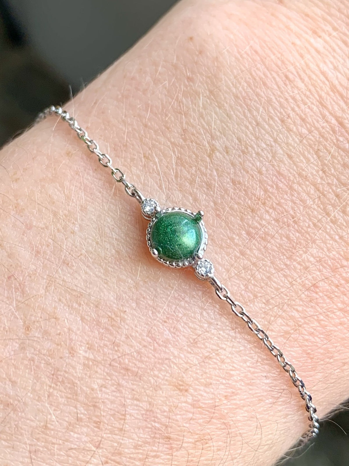 Treasured Bracelet - Sterling Silver Ashes/Hair/Breastmilk Keepsake Memorial Jewellery