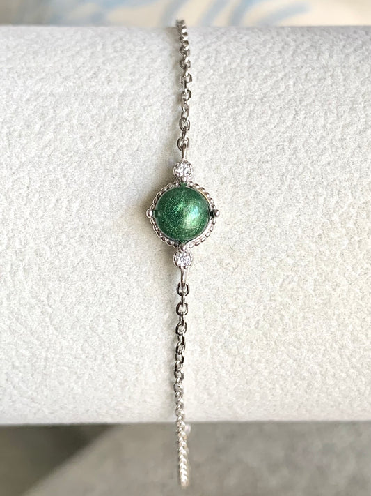 Treasured Bracelet - Sterling Silver Ashes/Hair/Breastmilk Keepsake Memorial Jewellery