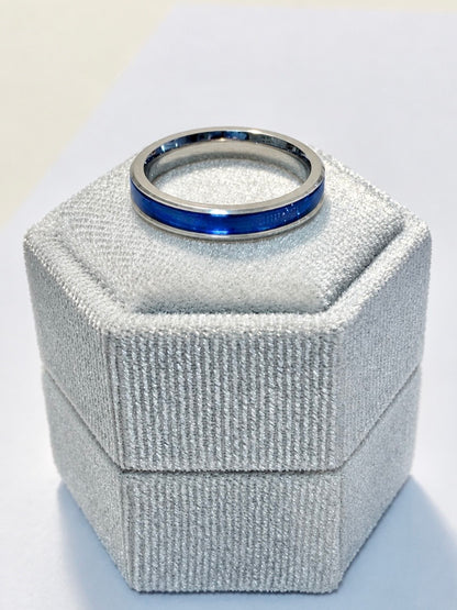 Channel ring Stainless Steel Ashes/Hair - Keepsake Memorial Jewellery