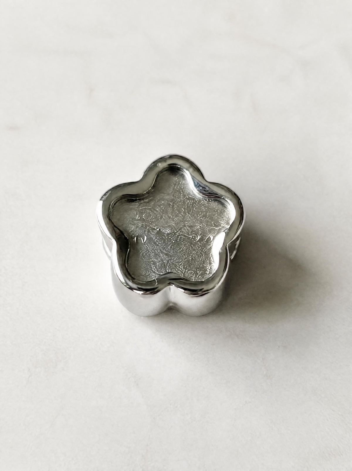 Flower Bracelet Charm Bead Stainless Steel Ashes/Hair - Keepsake Memorial Jewellery