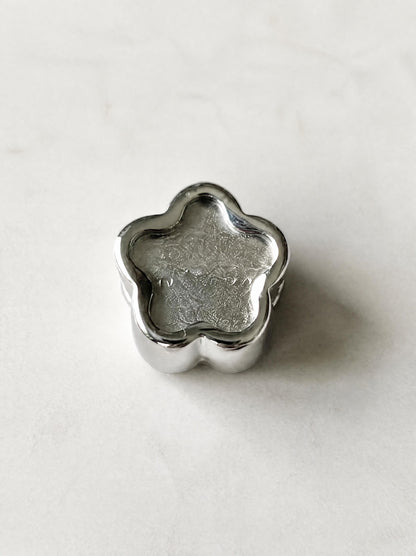 Flower Bracelet Charm Bead Stainless Steel Ashes/Hair - Keepsake Memorial Jewellery