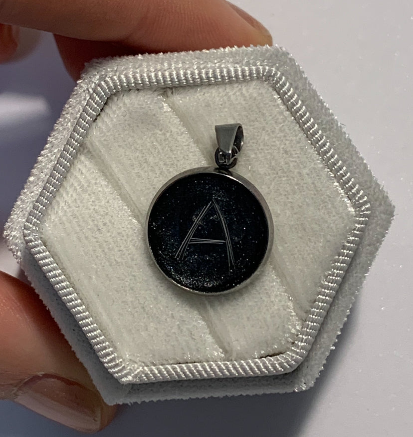 Circle Pendant and Chain Sterling Silver Ashes/Hair - Keepsake Memorial Jewellery
