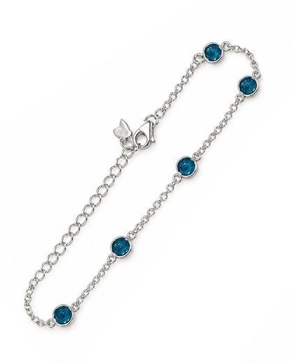 Memories Bracelet - Sterling Silver Ashes/Hair/Breastmilk Keepsake Memorial Jewellery