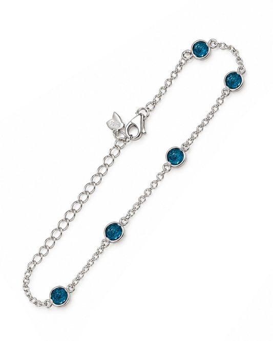 Memories Bracelet - Sterling Silver Ashes/Hair/Breastmilk Keepsake Memorial Jewellery