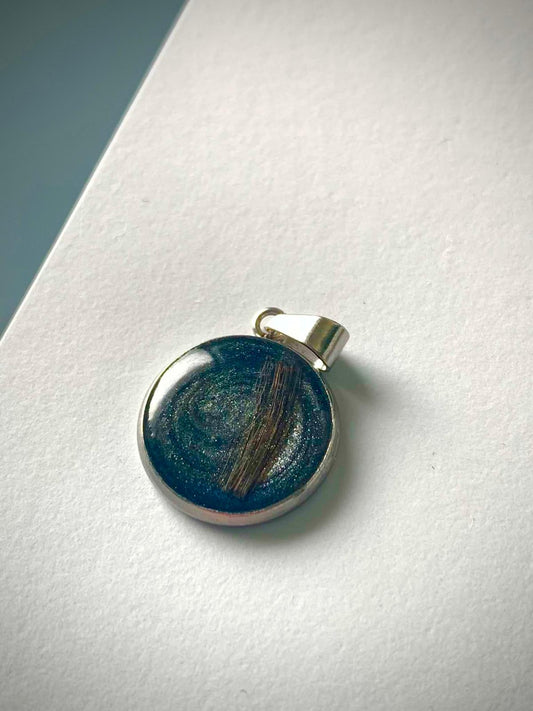 Stainless Steel Ashes/Hair Round Pendant Only - Keepsake Memorial Jewellery