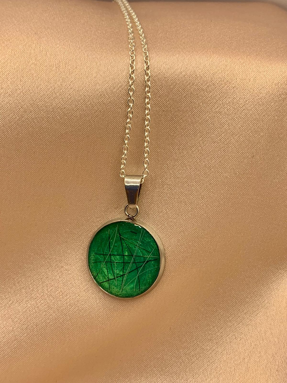 Sterling Silver Ashes/Hair Round Pendant and Chain - Keepsake Memorial Jewellery