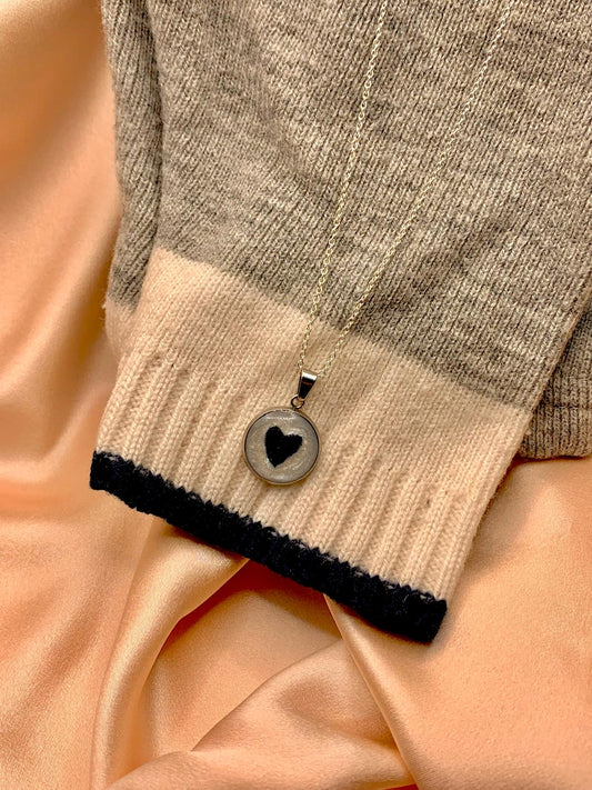 Sterling Silver Baby's First Outfit Round Pendant and Chain - Keepsake Jewellery