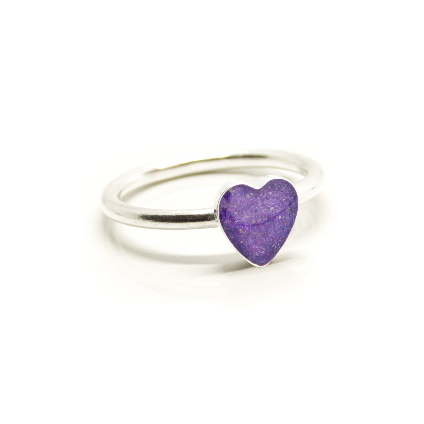 Heart ring - Sterling Silver Ashes/Hair/Breastmilk Keepsake Memorial Jewellery