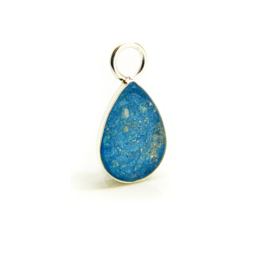 Droplet Pendant and Chain - Sterling Silver Ashes/Hair/Breastmilk Keepsake Memorial Jewellery